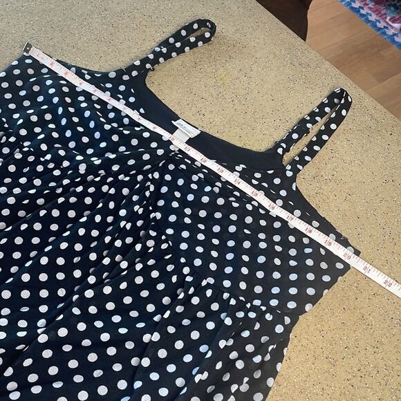 Venezia black white polka dot mesh tank top - Picture 10 of 12